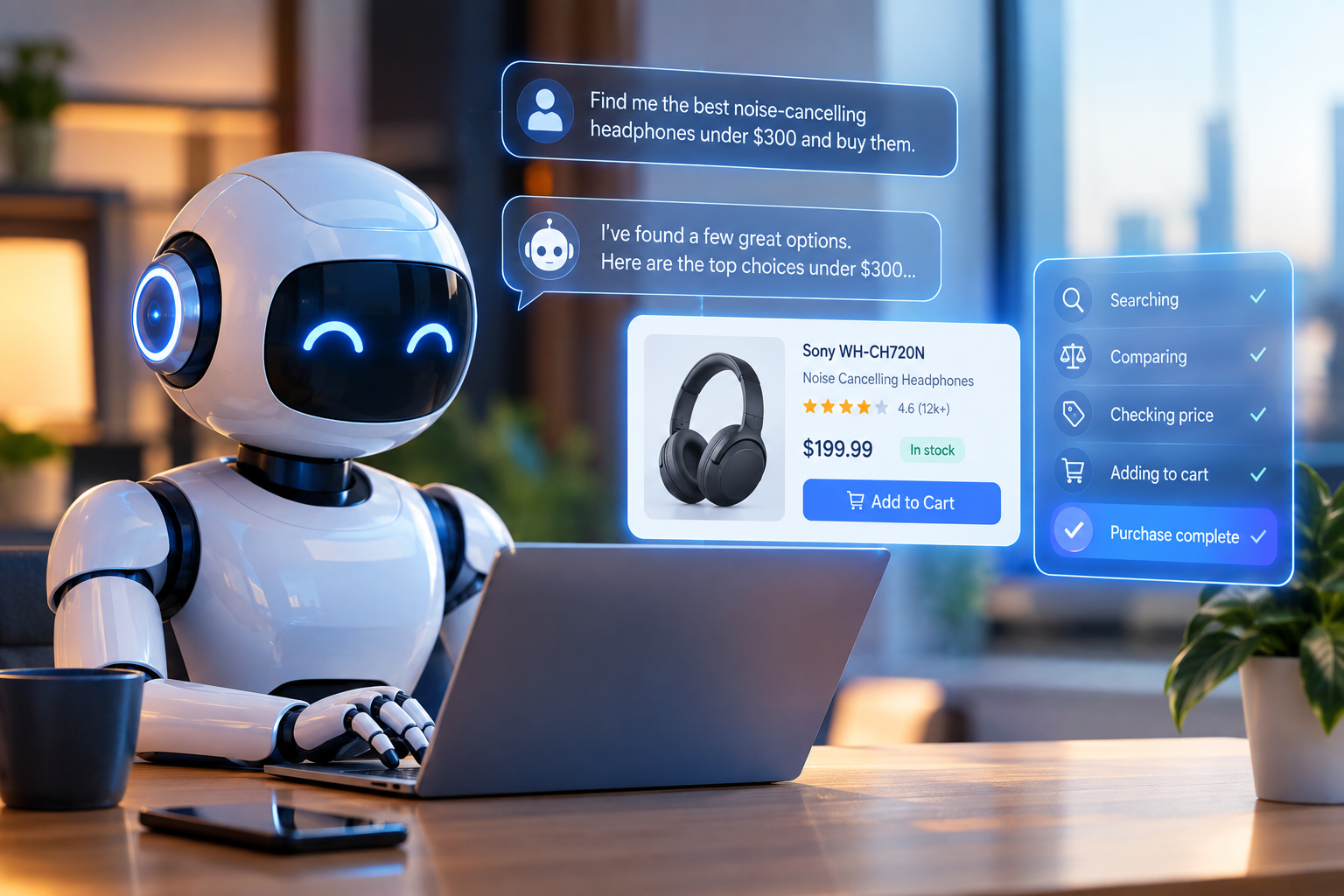 AI agent making a purchase on behalf of a human