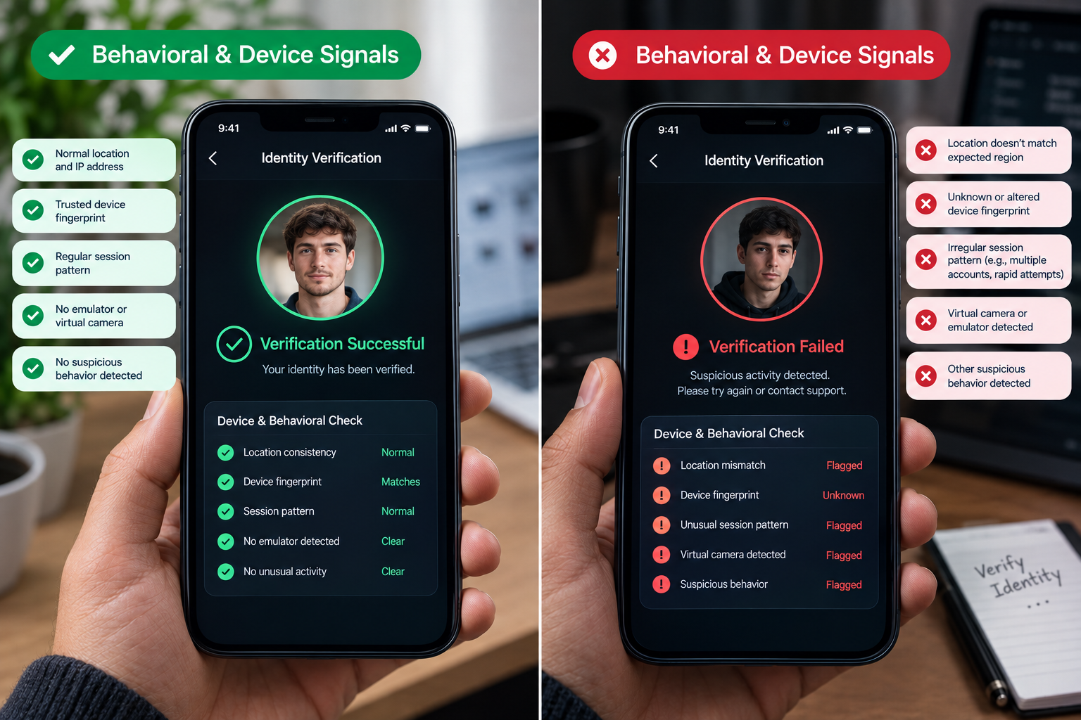 Behavioral and device signals